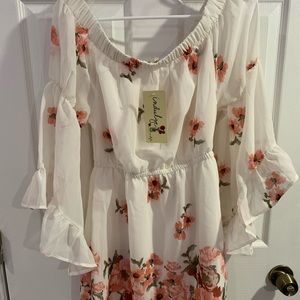 Off the shoulder floral dress